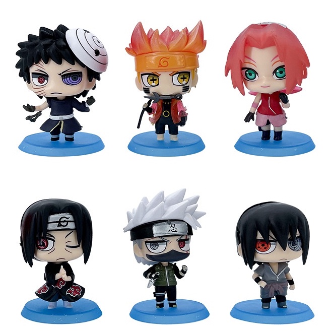 Naruto Anime Figura Boneca Ornamentos Brinquedos Sakura Uchiha Sasuke  Kakashi Figuras De Ação Dos Desenhos Animados Decorações - Escorrega o Preço