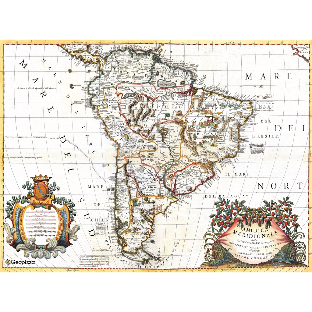 Mapa América do Sul 1690 Geopizza