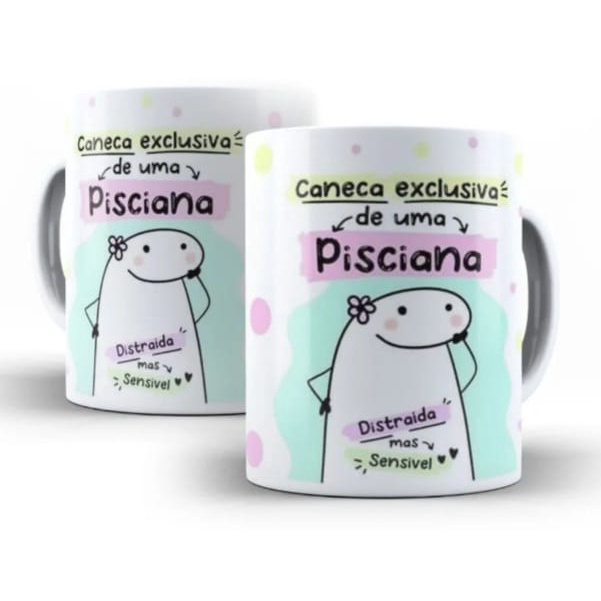 Imagem Caneca Cerâmica Branca Signo Peixes Pisciana