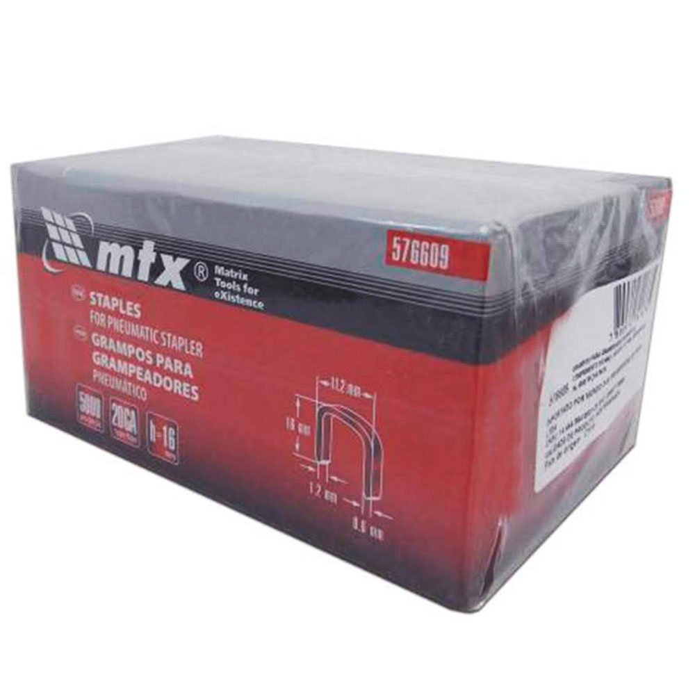 Grampos Grampeador Pneumático 5000 Peças 576609 Mtx 16mm