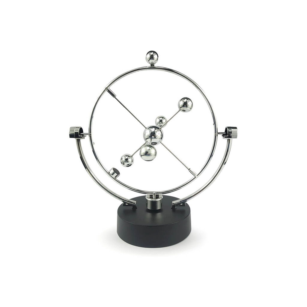 Pendulo De Newton Cinético Giratório Magnético Esferas Mesa Escritório Sala Enfeite Decoração