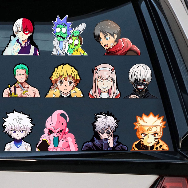 Adesivo Anime Motion Sticker , Peeker 3D Lenticular À Prova D'água , naruto , Bola De Dragão , Uma Peça , Decalques Kaisen Jujutsu Para Carros , Laptop , Frigorífico , Etc .