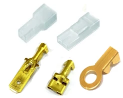 Kit Terminal Fêmea e Macho 6,3mm com Capas e Olhal 1/4 Médio Reforçado Terminais Elétricos