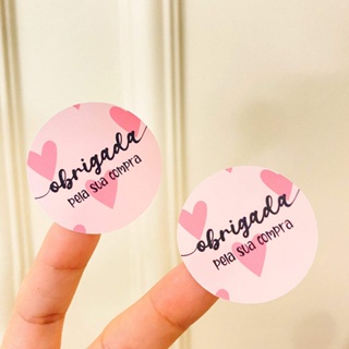 70 Adesivos para embalagens | Obrigada pela sua compra em Oferta na Shopee