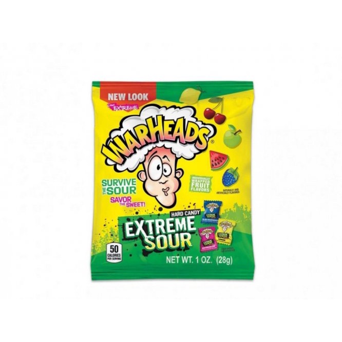 Bala Warheads Hard Candy Ultra Azeda Extreme Sour Importada