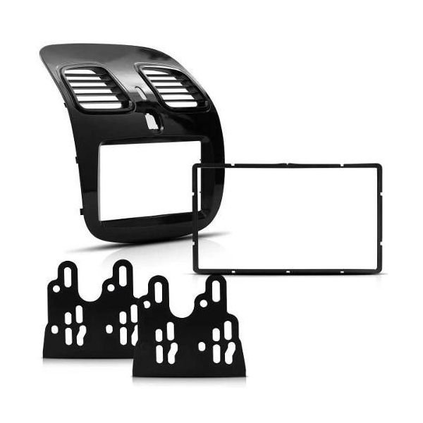 Moldura Painel 2 Din Fiat Grand Siena,Palio Sporting - Black Piano