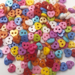 100PCS 6mm Resina Coração Mini Botões Minúsculos De Ferramentas De Costura Artesanais Decorativos Vestuário De Bricolagem PT210