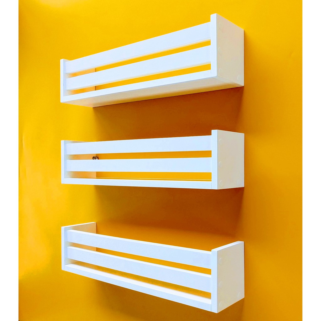 Kit 3 Prateleiras Porta Livros Infantil Para Organização De Quarto De Bebê Cozinha Banheiro Nicho Mdf 55 cm em Oferta na Shopee
