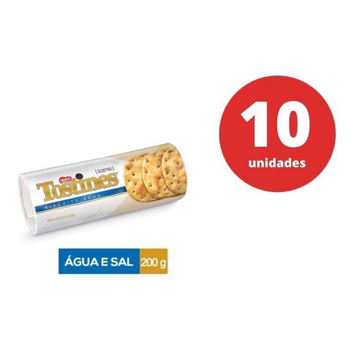 Kit C/10 Biscoito Água Tostines 200g em Oferta na Shopee