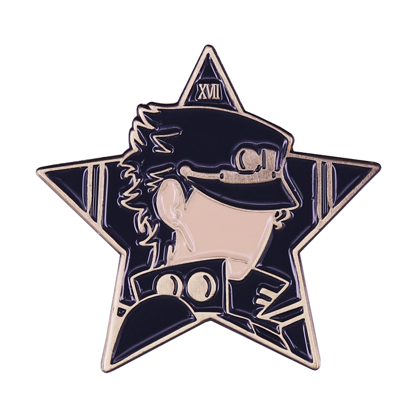 Jojos Bizarre Adventure Golden Series Jotaro Kujo Enamel Pin Stardust Crusaders Brooch Rare 7087