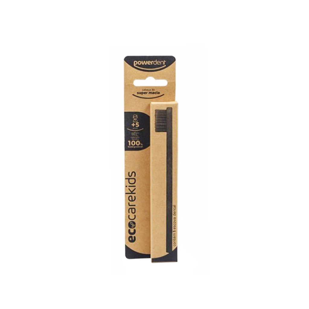 Escova Dental de Bamboo Biodegradável EcoCare Powerdent