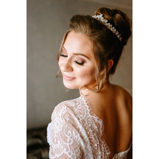 Coroa Tiara Porta Coque Prata Com Gotas Zircônias Para Penteado Noiva Casamento Festa 15 Anos em Oferta na Shopee