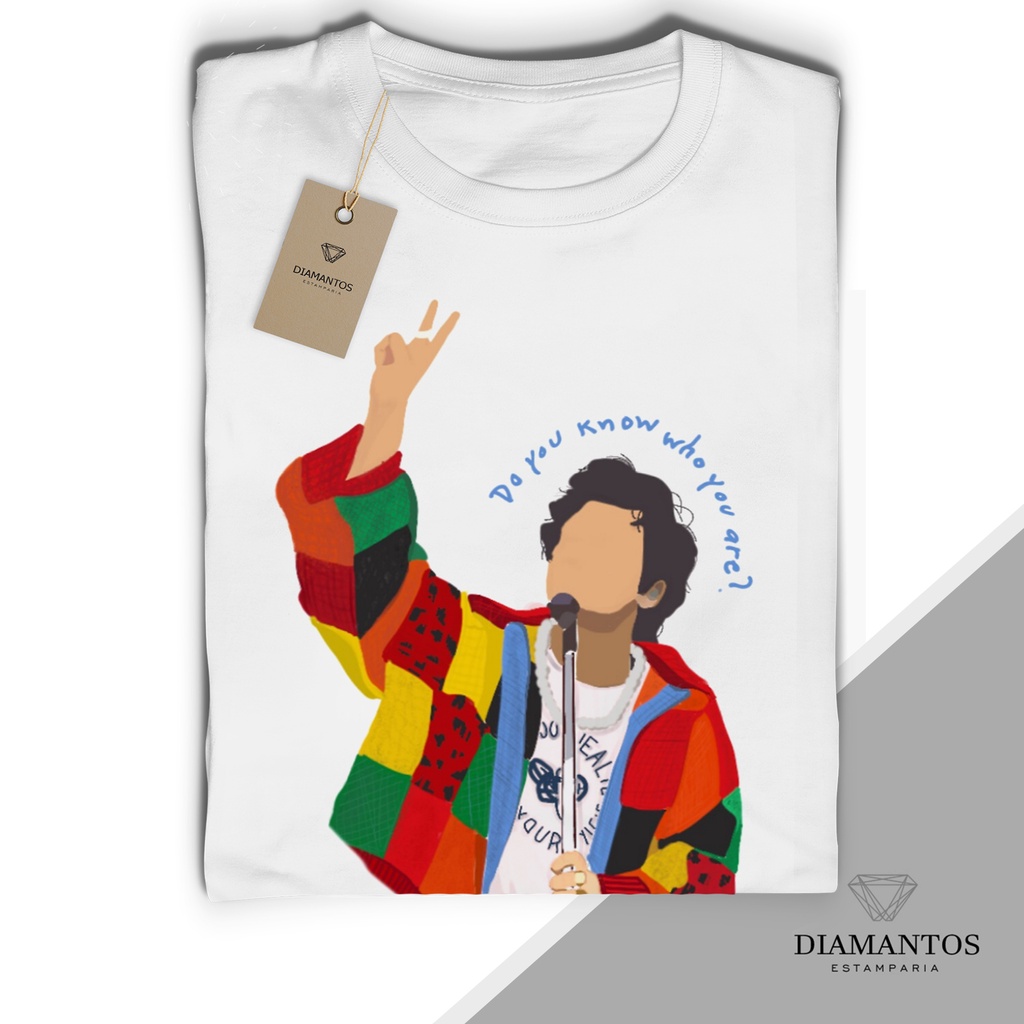 Camiseta Harry Styles Do you know who you are baby look e unissex MALHA COM ELASTANO