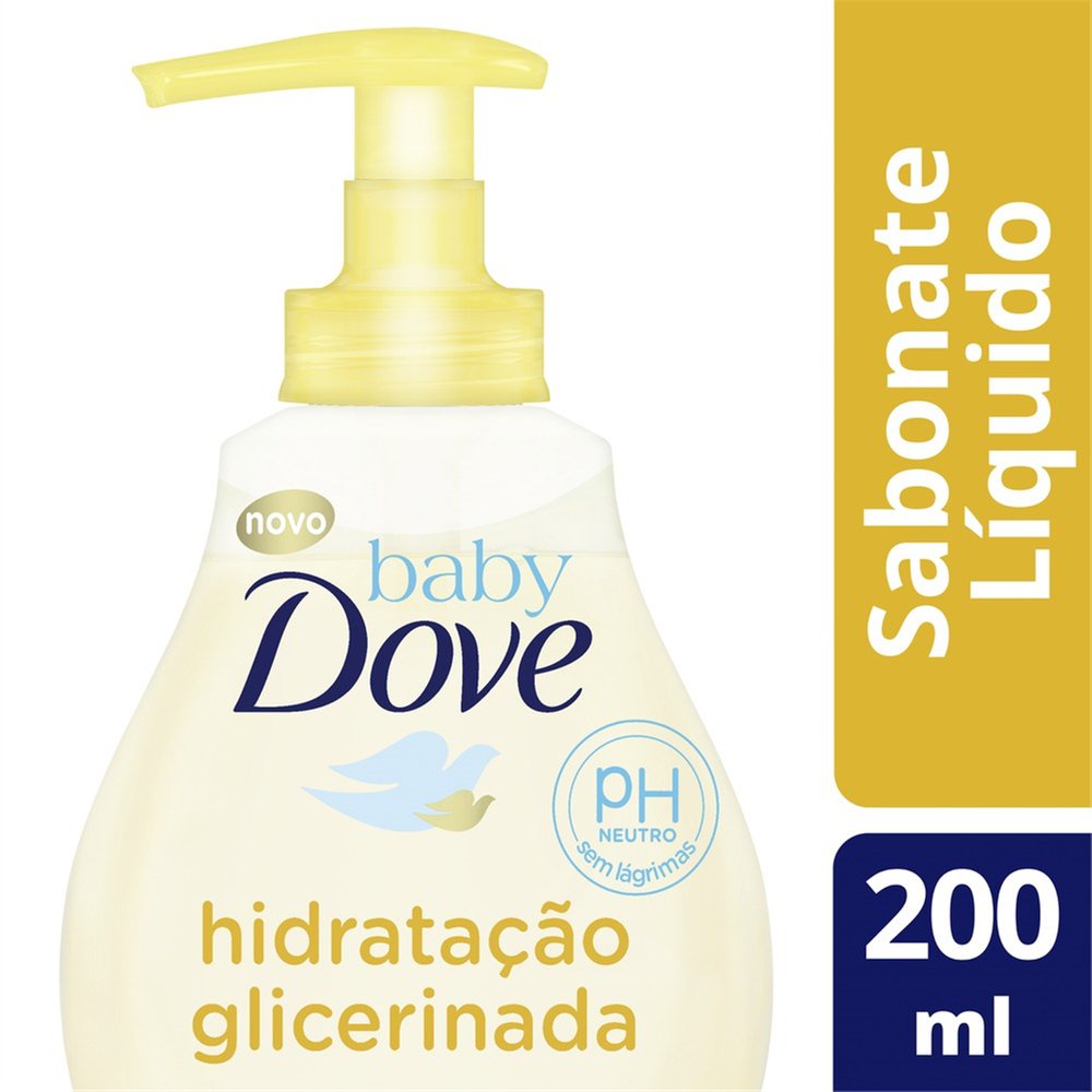 Sabonete Baby Dove Da Cabeca Aos Pes Hidratacao Glicerinada Liquido, 200Ml, 1 Unidade