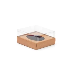 Caixa Ovo de Colher - Meio Ovo de 250g - 20x13x8,8cm - Kraft - 5 Unidades - Assk - Páscoa