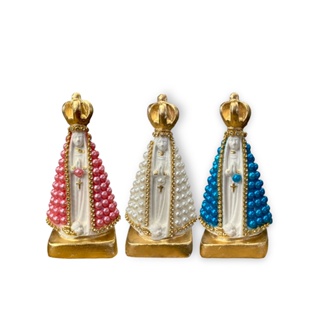 Imagem Nossa Senhora Aparecida Perola 11cm Gesso em Oferta na Shopee