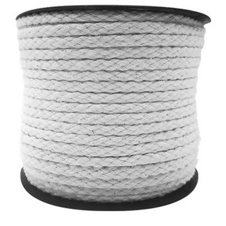 Corda/Cordão Trançado Branco 100% Algodão
