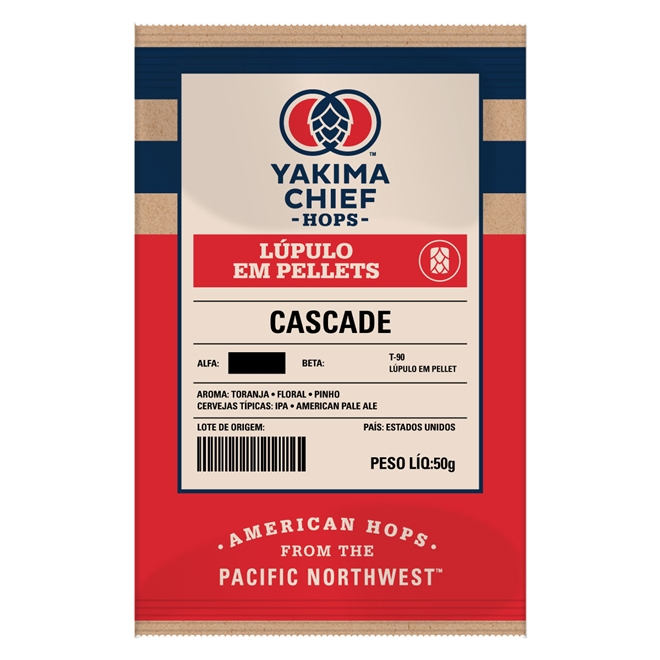 Lúpulo YAKIMA Cascade - 50g (pellets)