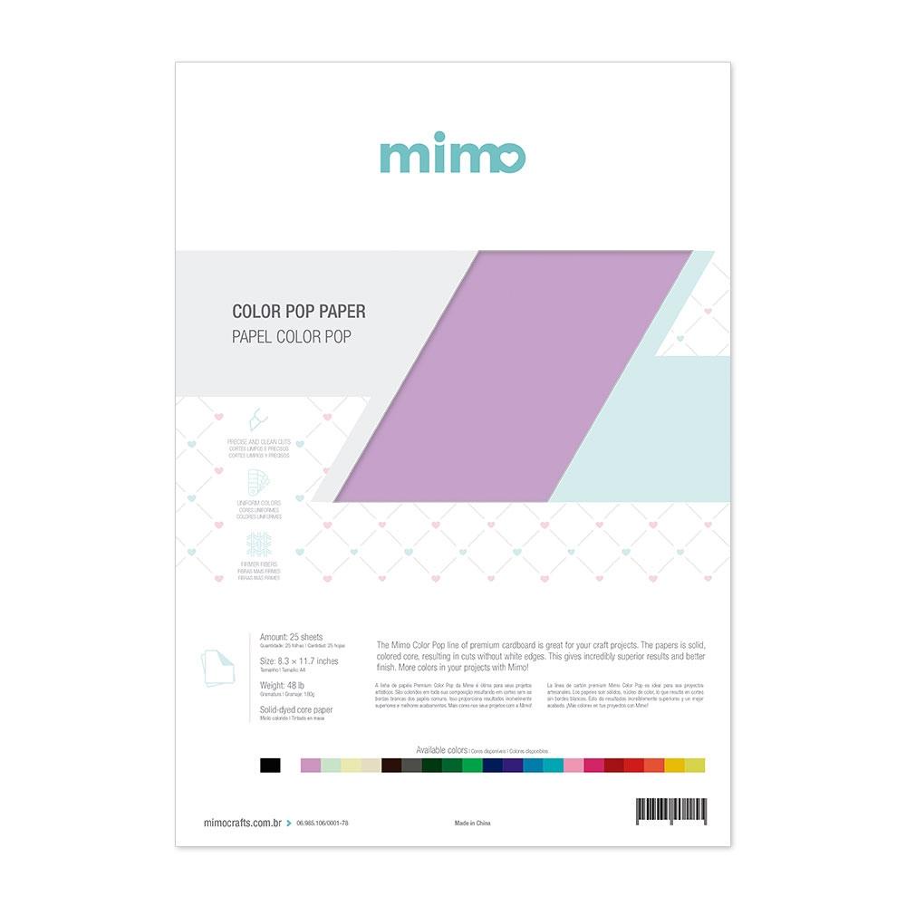 Papel Color Pop Roxo Candy Mimo - A4 - 180 gr - 25 unds em Oferta na Shopee