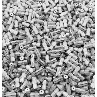 Fecho Rosca P/Bijuterias -Prata- 8mm 100 pçs