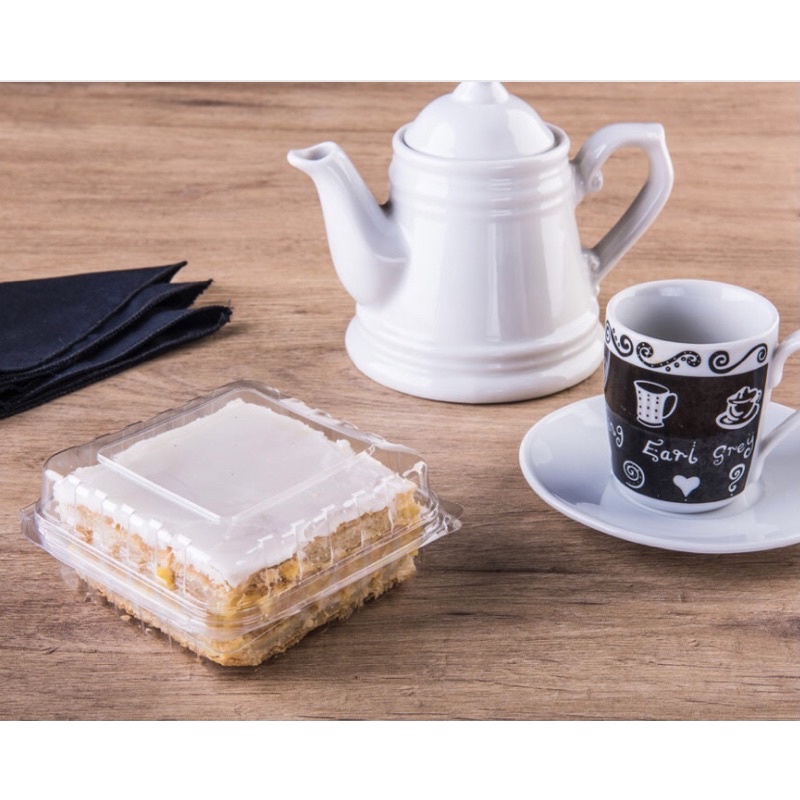 10 embalagenspara  Doce ou salgados  Quadrado com tampa articulada - 300ml Ref.: G 655 Galvanotek em Oferta na Shopee