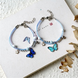 Pulseira De Cristal De Casal Borboleta Encanto Para Jóias Femininas