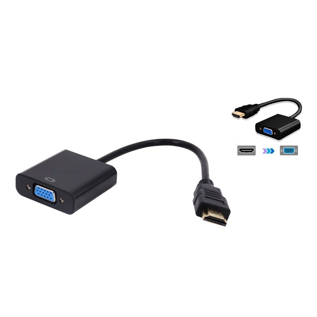 Conversor Hdmi Para Vga + P2 Para Console Video Game 1080p