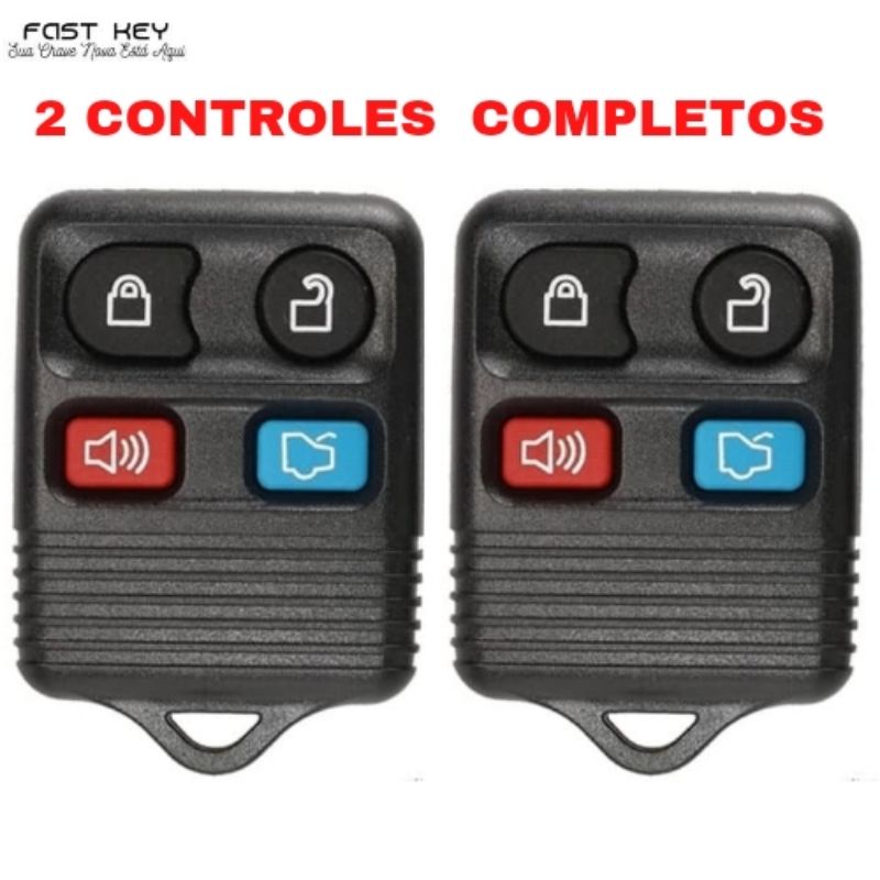 2 CONTROLES ALARME FORD FIESTA KA ECOSPORT RANGER COMPLETO em Oferta na Shopee