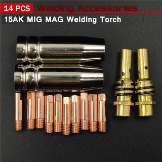 Conjunto/14 Peças Suporte Para Ponta De/Bico De Gás MIG Torch 0,8mm Consumables 0.8mm