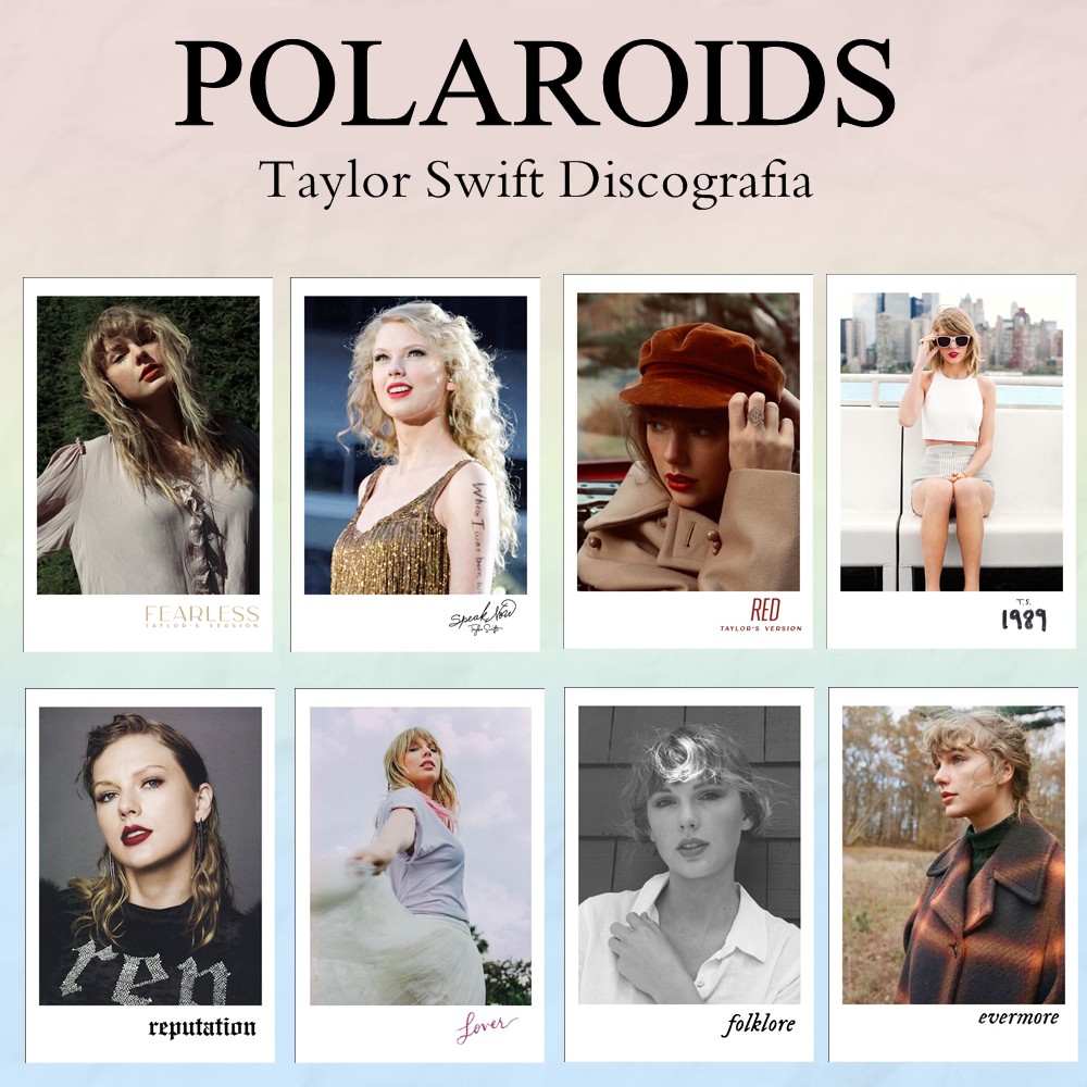 Taylor Swift Discografia Polaroids 7x10 8 Unidades Red, Speak Now ...