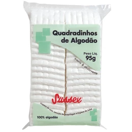 Algodão Quadrado Hidrófilo 95g Cuidados e Higienização Sussex