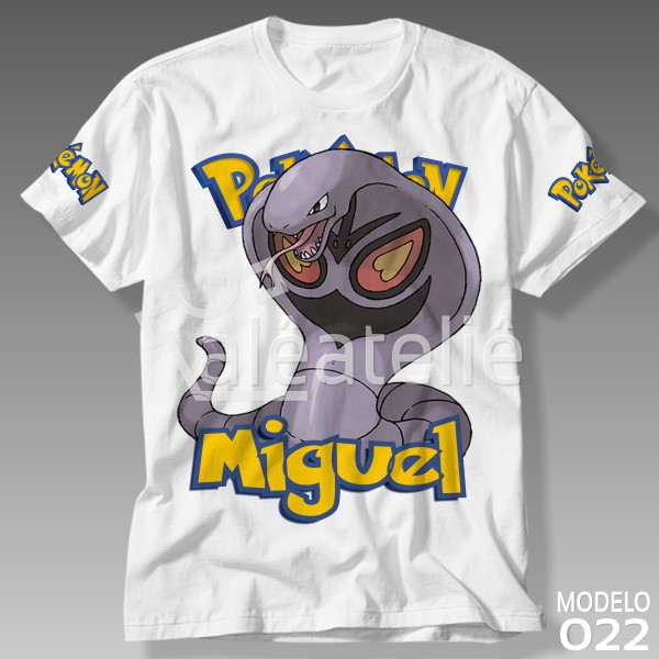 Camiseta Arbok Pokemon Go Pokebola Jogo Game Infantil Adulto Personalizada