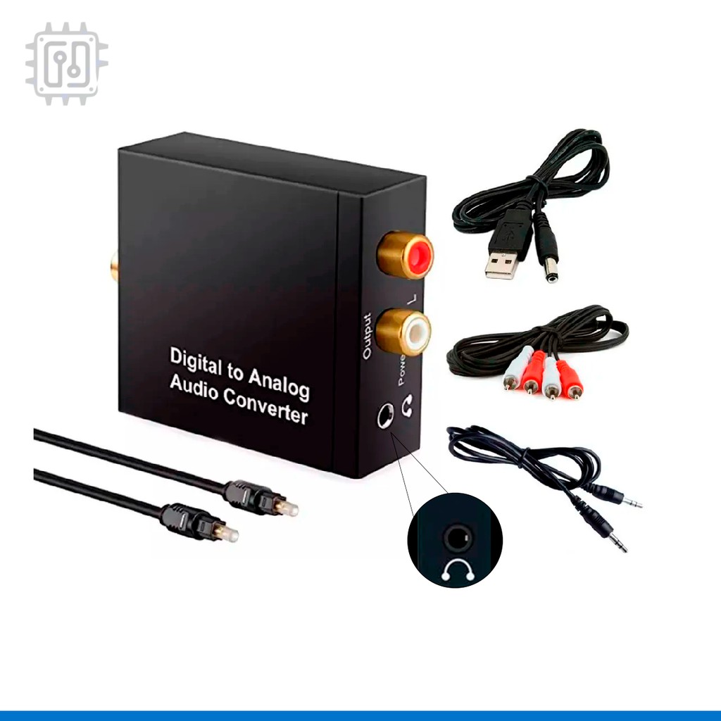 Conversor Óptico Digital Coaxial Toslink Para Rca P2 Cabo Óptico Cabo Rca Cabo P2 com NFe