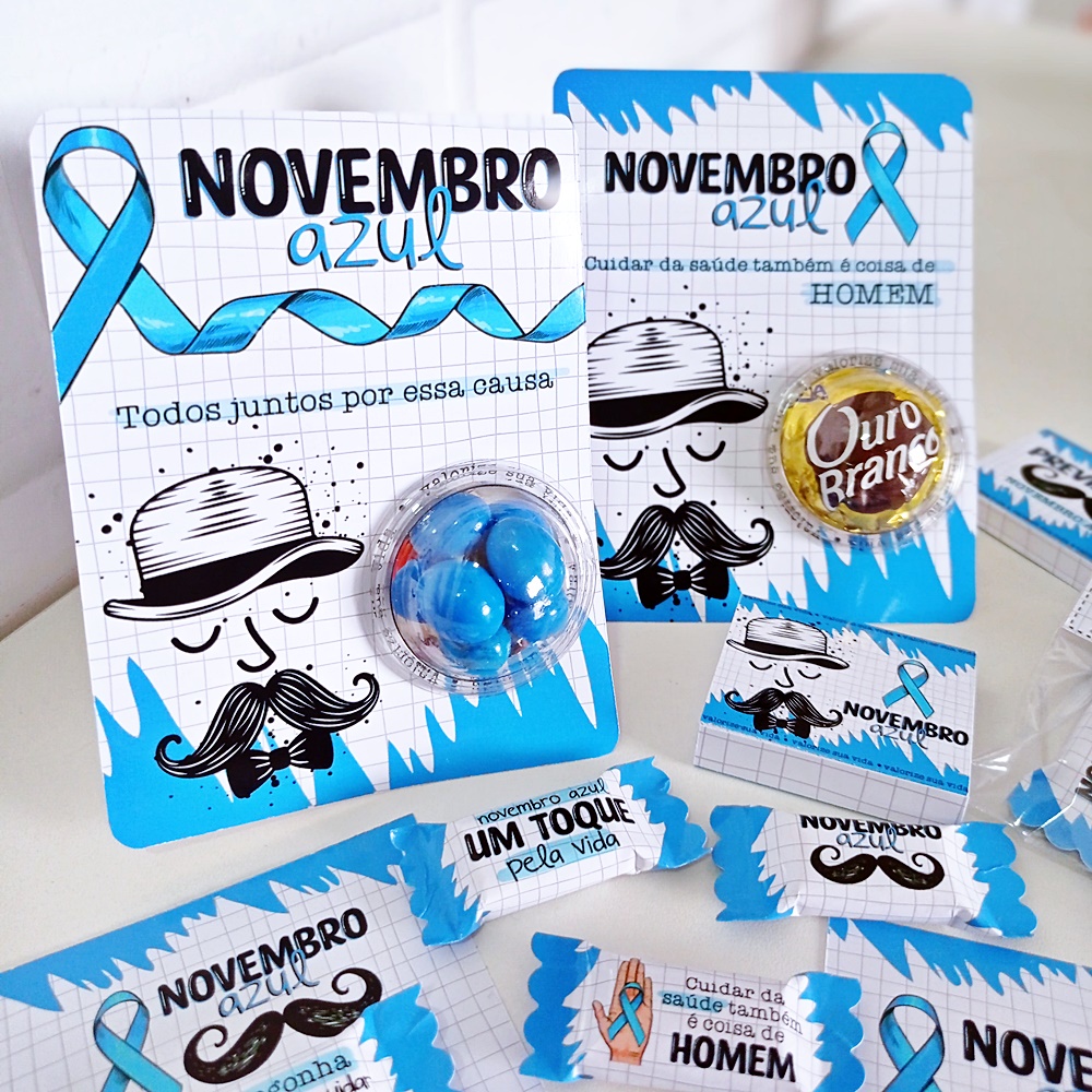 KIT LEMBRANCINHA | PRESENTE - PERSONALIZADO NOVEMBRO AZUL - ENVIO ...