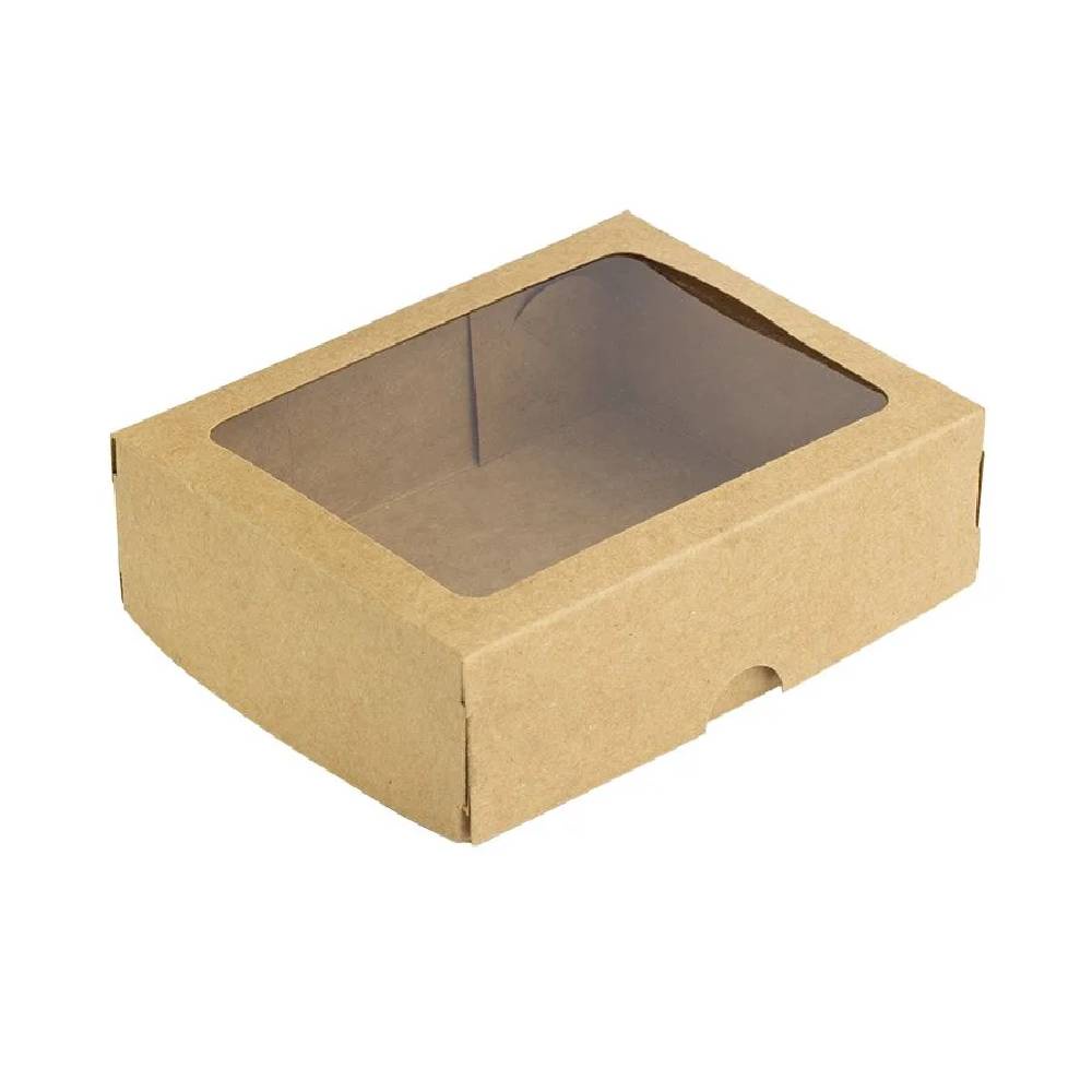 Caixa 10 Doces Visor S2 10x13,5x4cm Kraft 10un - Assk Rizzo - Stationery
