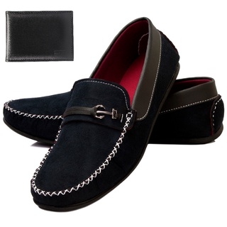 Sapato Masculino Mocassim Casual Dockside+ Carteira Masculina Slim Promoção