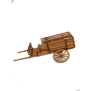 Decoração Charrete Carroça Festa Fazendinha MDF 3mm Crú