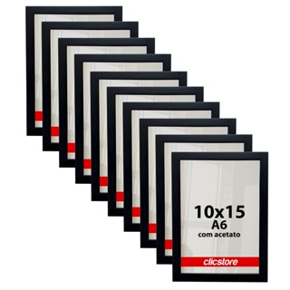 Kit 10 Molduras 10x15 Quadro A6 Acetato Foto Poster Retrato em Oferta na Shopee