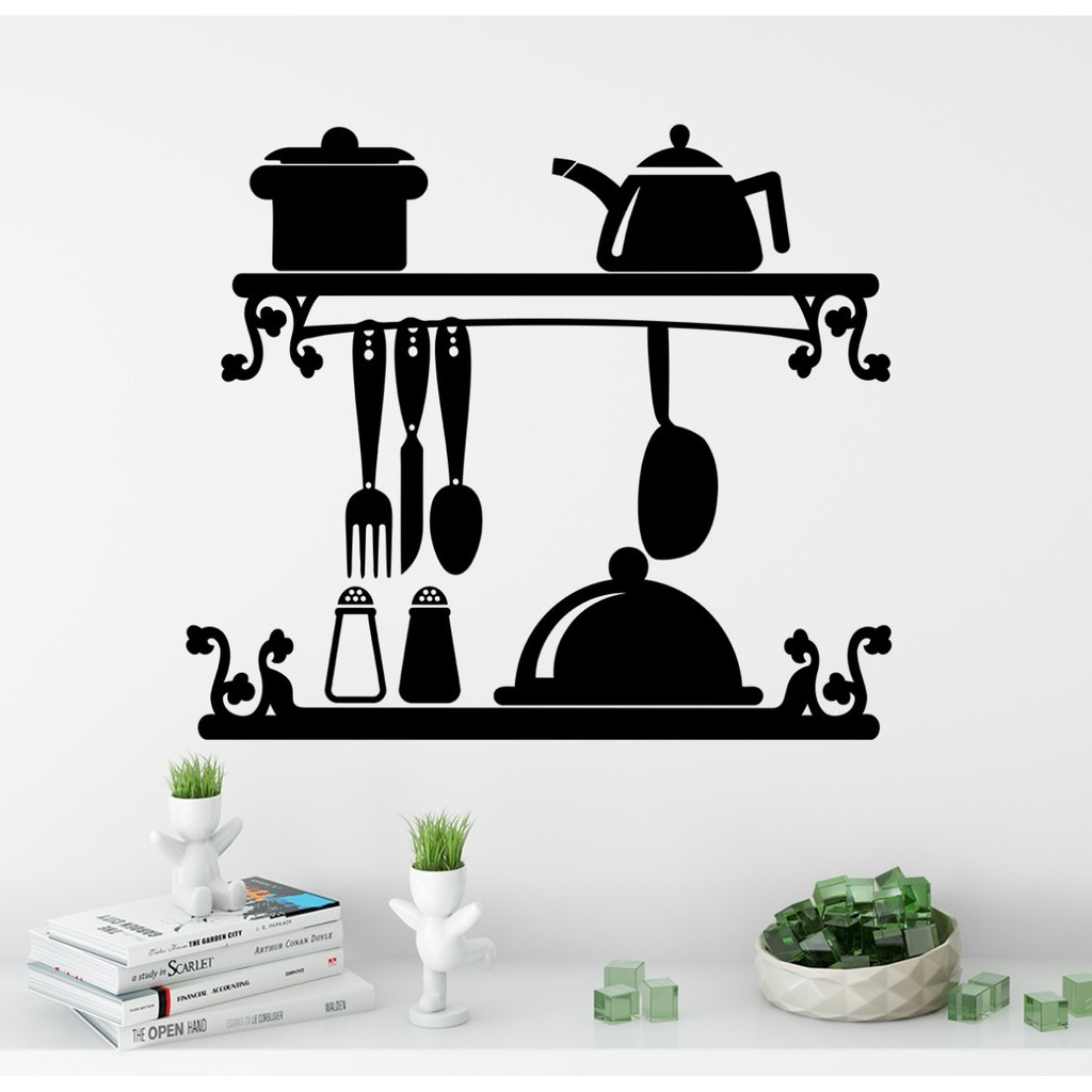 Adesivo Decorativo Parede Cozinha Utensilios Panelas Bule