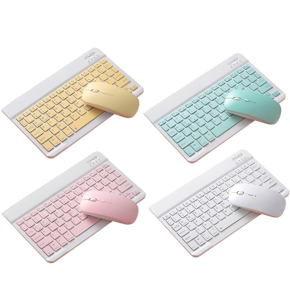 Novo mouse Teclado Sem Fio Bluetooth 10 Polegadas , Silencioso , mini Fino , Adequado Para iOS E Android Windows tablets