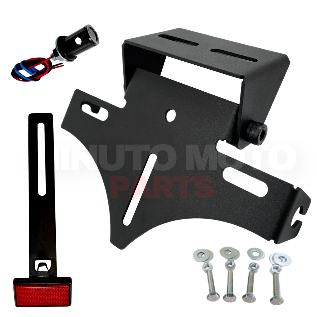 Suporte de Placa Universal Articulavel Adaptável P/ Motos Eliminador de Rabeta retratil