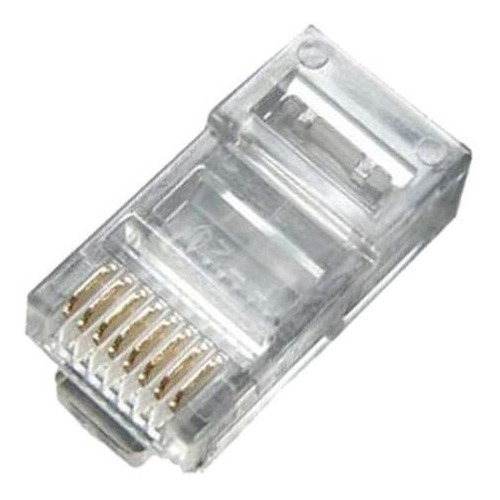 Pacote com 10 Conector Rj45 Cat5e para Cabo de Rede internet rj45