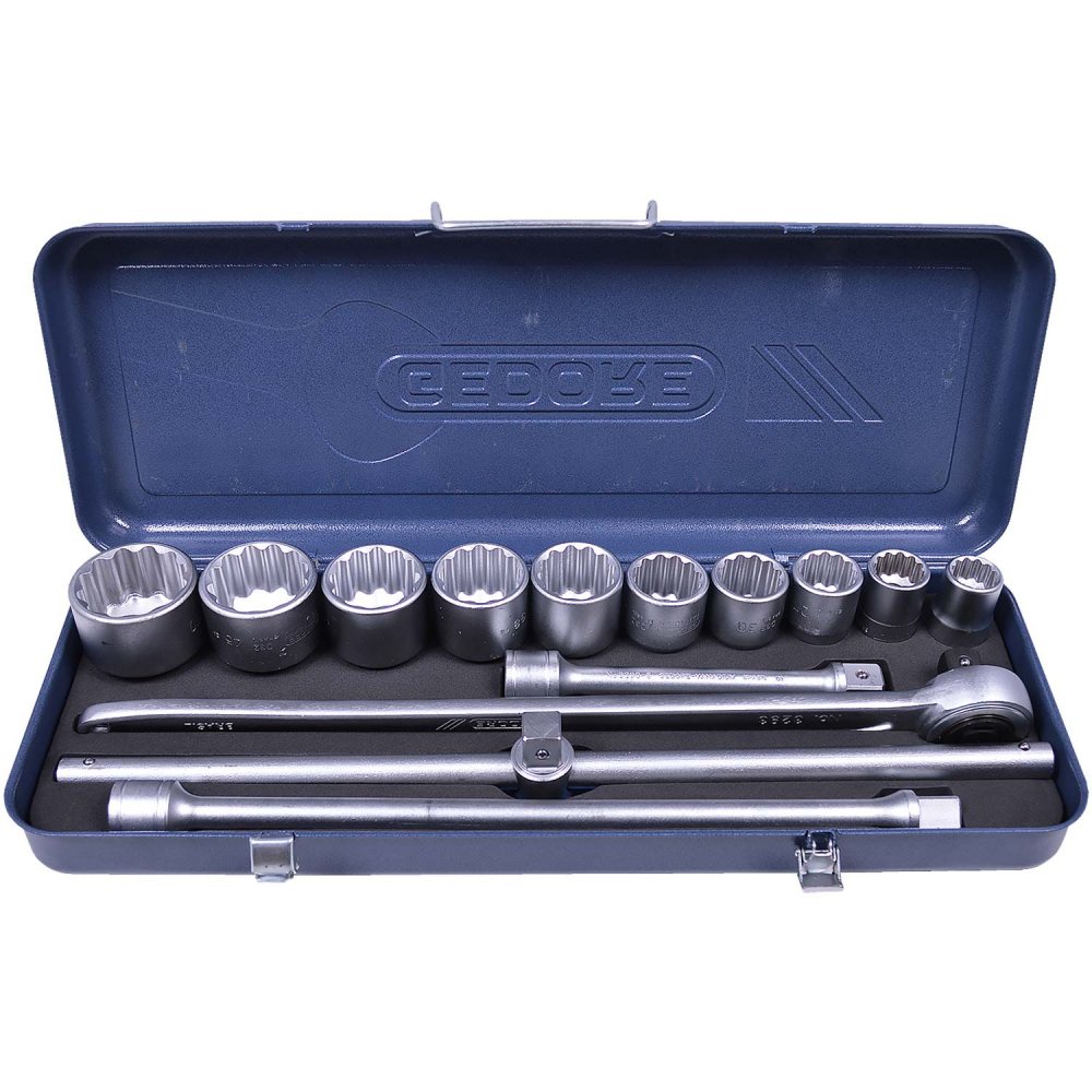 Jogo de Soquete Estriado 3/4" Gedore de 22 a 50mm com 14 Peças D32EMZ em Oferta na Shopee