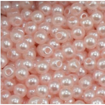 600aprox. Perola Rosa Bebê 6mm com furo. Ideal artesanato bijuterias em Oferta na Shopee