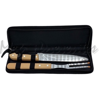 Kit Churrasco Aço Inox - Faca Churrasco Garfo Churrasco