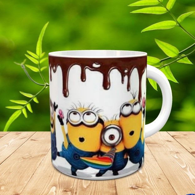 Caneca desenho dos Minions (325ml) + Caixinha de Presente | Shopee Brasil