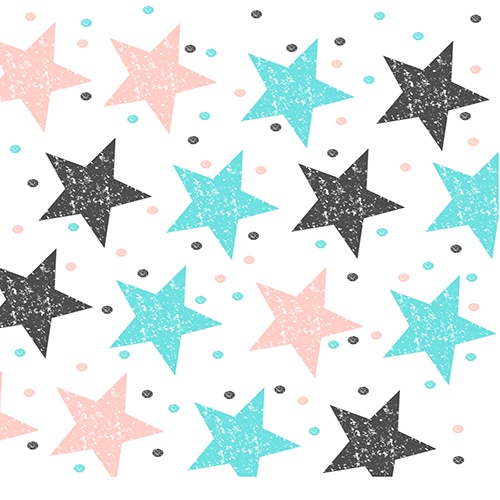 Adesivo de Parede Infantil Estrelas e Bolinhas Coloridas