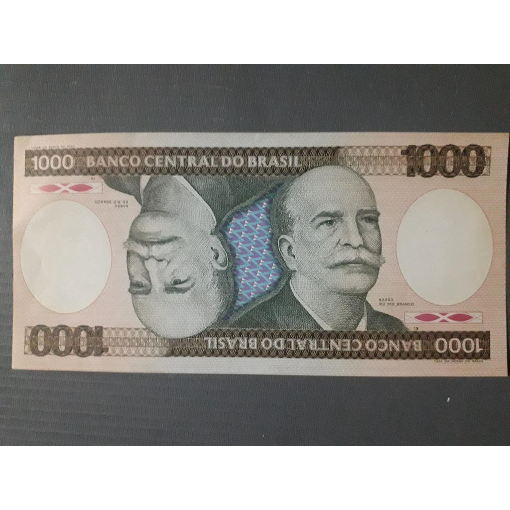CÉDULAS BRASILEIRAS - 1 000 Cruzeiros BARÃO DO RIO BRANCO 2EDIÇÃO [Ernane Galvêas]
