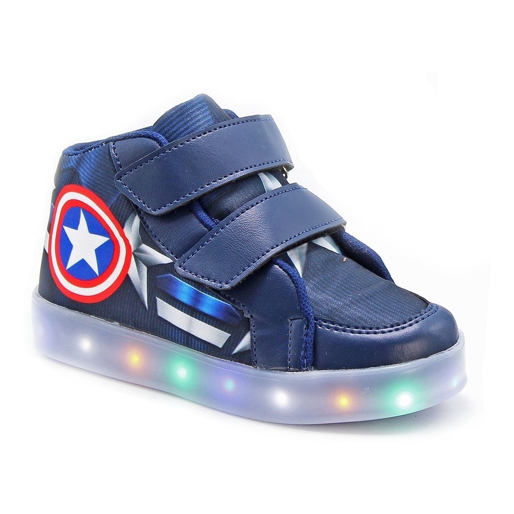 Tenis Led luz que pisca america Infantil Cano Baixo meninos em Oferta na Shopee