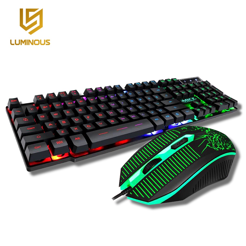 Teclado + Mouse Gamer Com Led Para Jogos Km680 Games Rgb